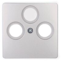 Kopp 335020188 Abdeckung für Ant steckd.3-fach TV RF SAT M3x13,M3x16,M3x25 Paris silber