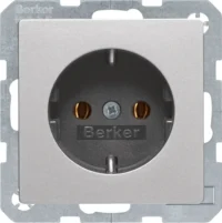 Berker SCHUKO-Steckdose alu/lackiert 47436084