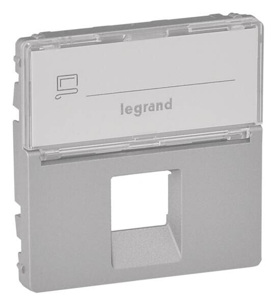 Legrand Legrand 755472 Abdeckung RJ11/RJ45 mit B.-feld 1-fach Valena Life Aluminium