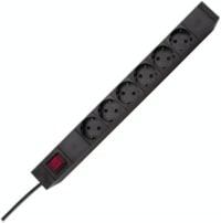 Kopp 931305010 Alukanal-Steckdosenleiste 6+6-fach PROFIversal mit Schalter