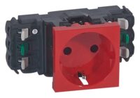 Legrand 077411 Steckdose 1-fach DLP rot RAL3020 Mosaic