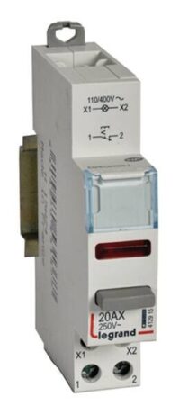 Legrand 412915 CX3 Druckschalter 20A 1Ö+LED rot 110/400VAC/DC AC-12 1TE