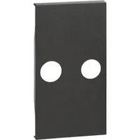 BTicino KG25M2 LivingNow 2M Abdeckung TV-R-Dosen in der Farbausführung Black