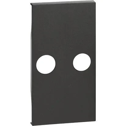 Legrand BTicino KG25M2 LivingNow 2M Abdeckung TV-R-Dosen in der Farbausführung Black