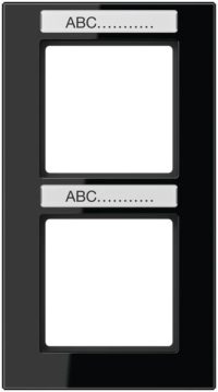 Jung AC582BFNASW Rahmen 2fach Schriftf. senkrecht bruchs. A creation schwarz