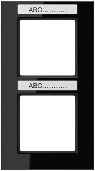 Jung Jung AC582BFNASW Rahmen 2fach Schriftf. senkrecht bruchs. A creation schwarz