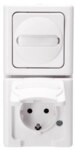 Kopp 130802000 Universalschalter AP-FR senk.16A 250V IP44 Blueelectric arktis