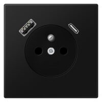 Jung LS1520F-15CASWM Steckdose Frz/Belg mit USB Typ AC
