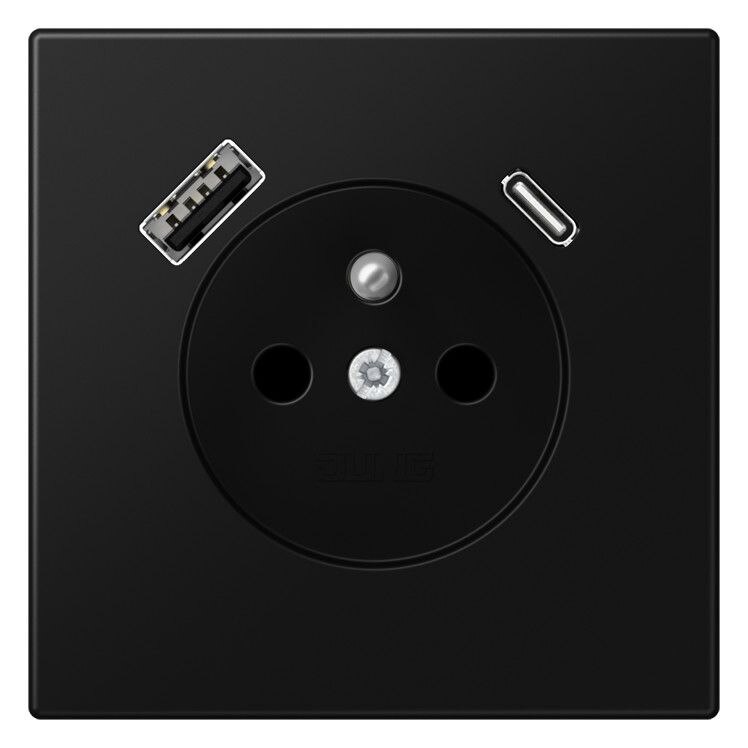 Jung Jung LS1520F-15CASWM Steckdose Frz/Belg mit USB Typ AC