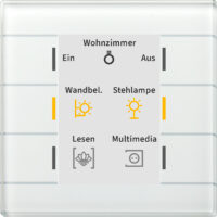 Bild vom Produkt: MDT Technologies Glastaster II Smart mit Farbdisplay, Serie 02, weiß, BE-GT20W.02