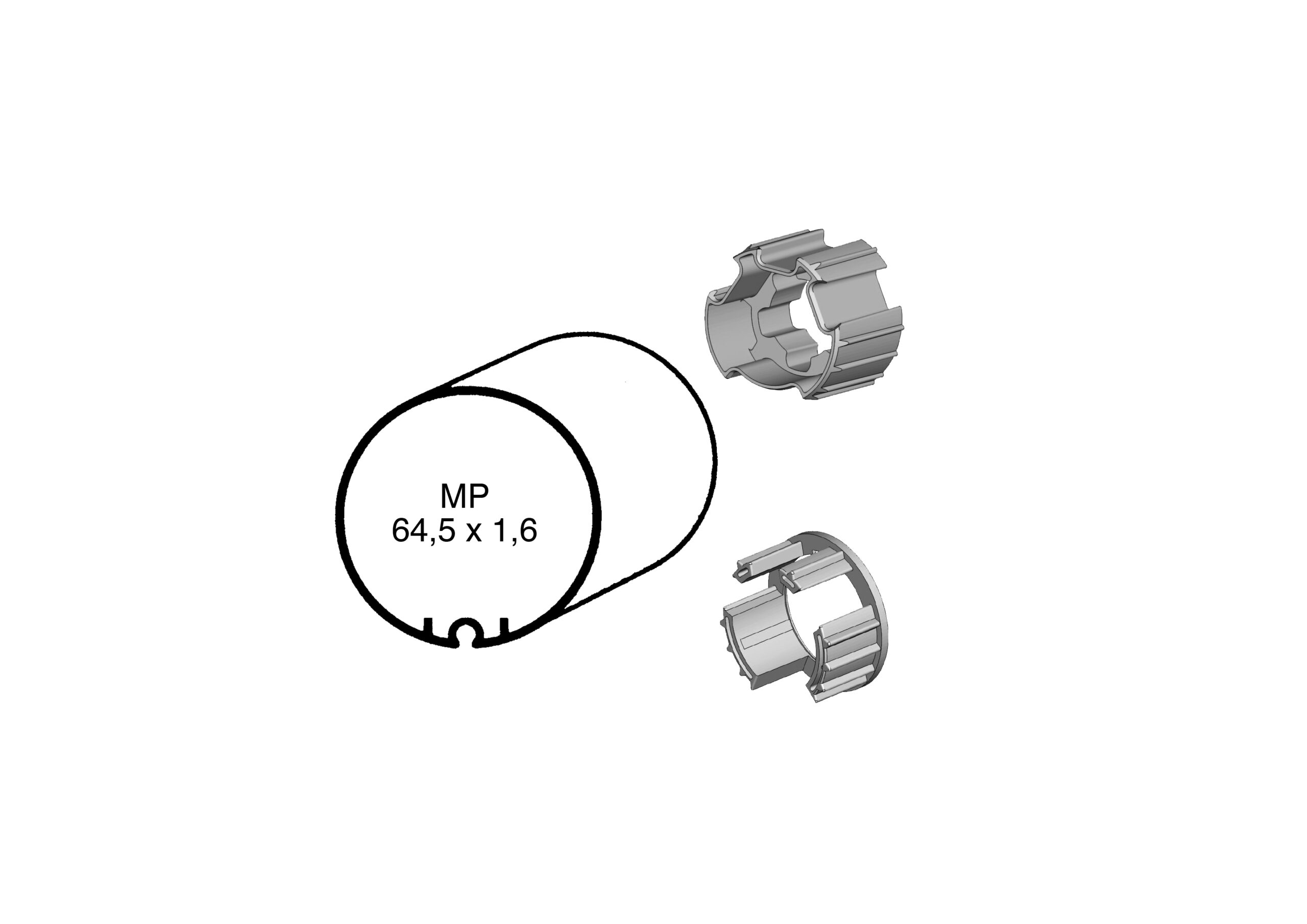 Somfy Somfy Mitnehmer LT 50 MP 64,5x1,6 9751002
