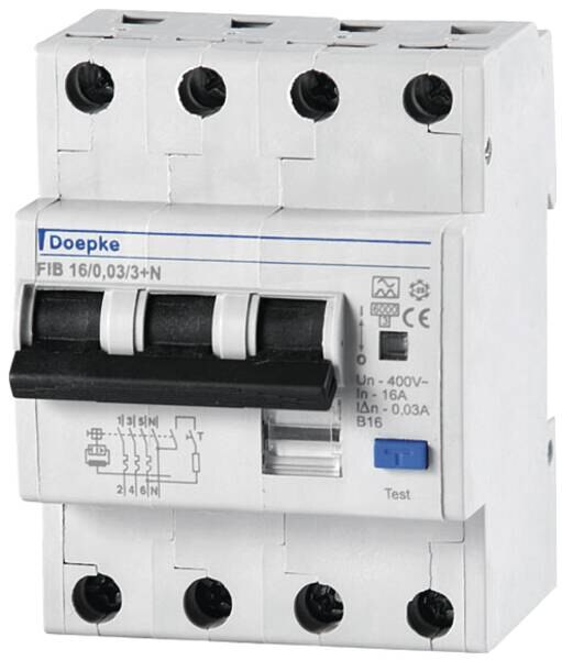 Doepke DOEPKE FI/LS-Schutzschalter B40 4-polig 0,3A DRCBO 4 B40/0,30/3N-A A 6kA 5TE 3-polig 400V