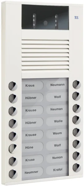 TCS TCS Tür Control Video color Außenstation 16Tast 2reih Aufputz weiß AVE14163-0018