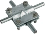 Dehn Kreuzstück St/tZn für Rd 8-10/8-10mm KS8.10810FL30OVSTTZN