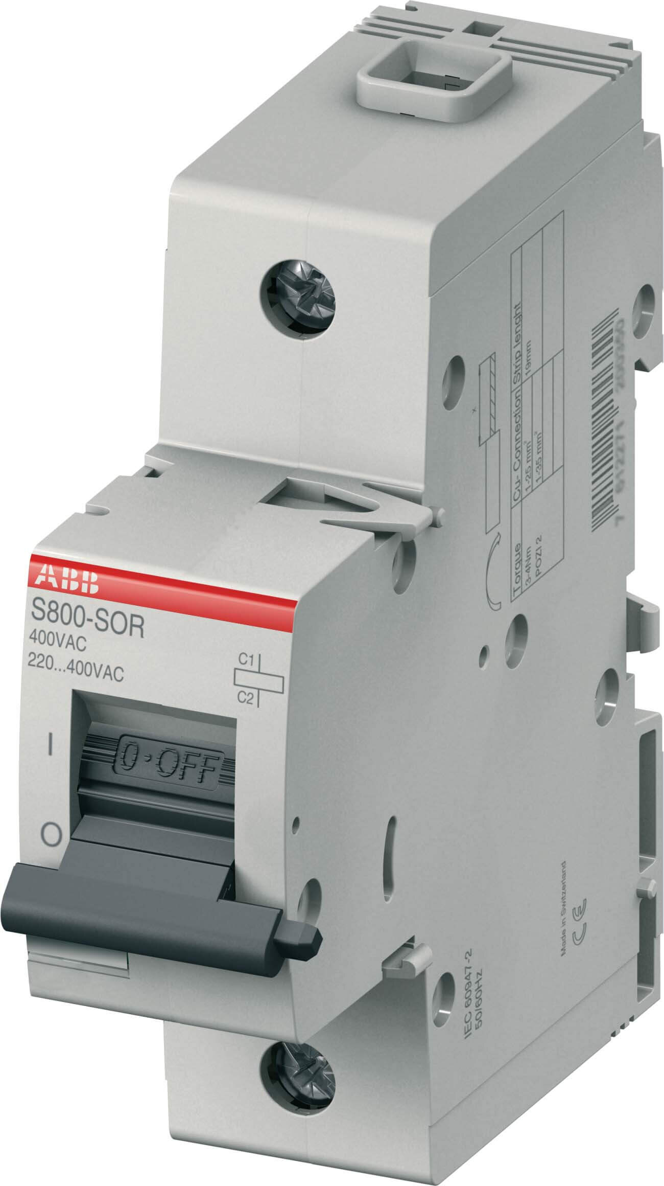 ABB Stotz S&J Arbeitsstromauslöser 24VAC/DC S800-SOR24