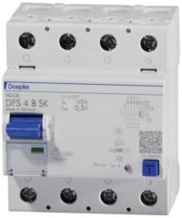 DOEPKE FI-Schutzschalter B 4-polig 400V 40A DFS4 040-4/0,30-B SK 0,3A 4TE Reiheneinbaugerät 10kA