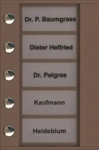 TCS Tür Control Audioaußenstation 1-reihig Erw. 5 Tasten bronze PDT05-EB/04
