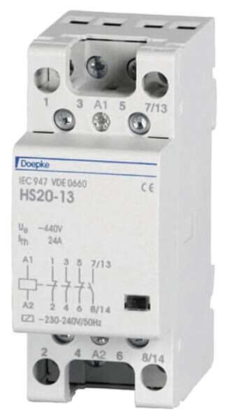 Doepke DOEPKE Installationsschütz 24A 230V/AC HS 2-230AC/24-13 440V/AC 1S 3Ö 935VA/LL