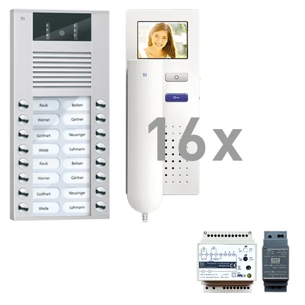 TCS Tür Control Videopack 16 AVE 16 Tasten Aufputz PVE15160-0010