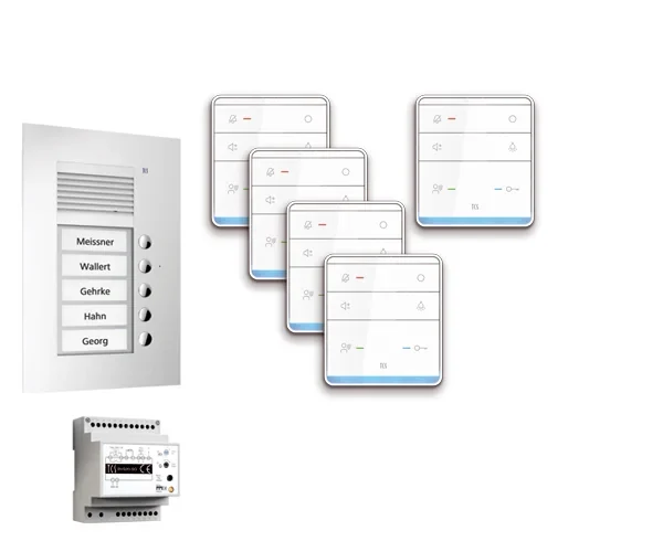TCS TCS Tür Control pre:pack Audio Unterputz 5 Wohneinheiten mit Außenstation PUK PPUF05-EN/01