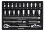 Wiha 44708 Wiha Ratschenschlüssel Set 3/8" 23-tlg mit Schaumeinlage () 44708