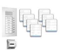TCS Tür Control pre:pack Audio Unterputz 7 Wohneinheiten mit Außenstation PUK PPUF07-EN/01