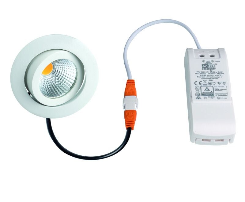 Rutec Rutec ALU57341UWWD-M-V2 TALU LED-Einbaustrahler dimmbar ,rund,8W,IP20
