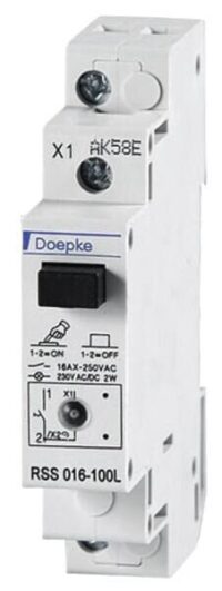 DOEPKE Steuerschalter Reiheneinbaugerät 1S 16A 250V ge RSS 016-100L LED 1TE