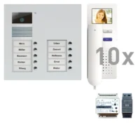 TCS Tür Control Video Außenstation Pack 10 AVU 10 Tasten Unterputz PVU16100-0010