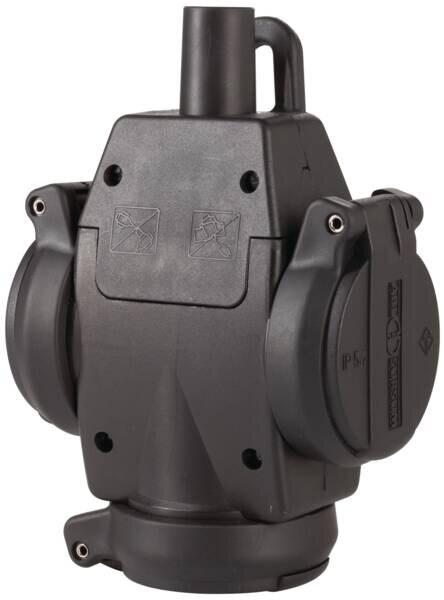 ABL ABL Hängekupplung Gummi IP54 ger schwarz 1173 Schraubkl