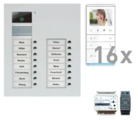 TCS Tür Control Videosprechanlgenset color 16 Tasten Unterputz, Freispr PVU17160-0010
