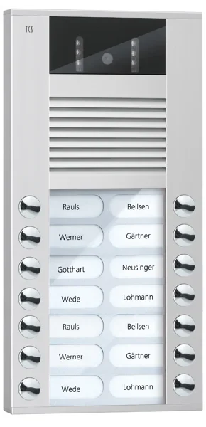 TCS TCS Tür Control Video color Außenstation 14Tast 2reih Aufputz si AVE14143-0010