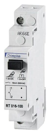 DOEPKE Taster Reiheneinbaugerät 1S 1Ö 16A 250VAC 1TE RT 016-110