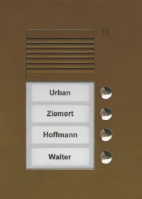 TCS Tür Control Audio Außenstation PUK 4 Tasten 1spaltig Unterputz b PUK04/1-EB