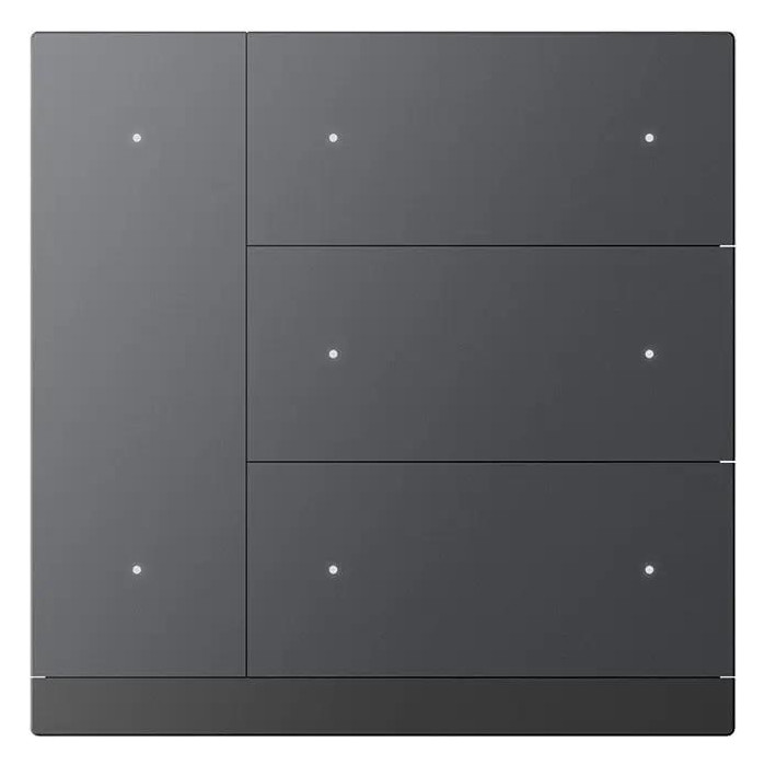 GVS GVS WALTZ Tastsensor+ Aluminium Schwarz 4-fach - CHPB-08/02.1.21