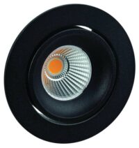 Rutec ALU57302WW schwenkb.,rund, schwarz,6W,IP40,3000K,LED-Einbaustrahler