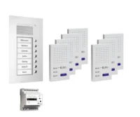 TCS Tür Control Paketlösung Unterputz 7 Wohneinheiten z hörerl Freisprech. PPUF07-EN/02