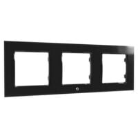 SHELLY Wandtaster Rahmen 3-fach Schwarz WF3s