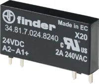 Finder Steck-/Print-Relais E:24VDC, A:2A/230VAC 34.81.7.024.8240