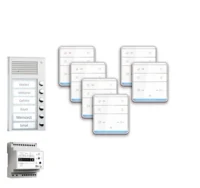 TCS Tür Control pre:pack Audio Aufputz 6 Wohneinheiten mit Außenstation PAK PPAF06-EN/01