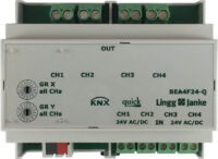 Bild vom Produkt: Lingg&amp;Janke KNX Binär Ein/Ausgang 4-fach 24V AC/DC 16A BEA4F24-Q