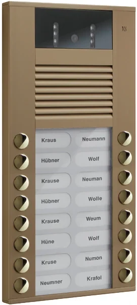 TCS TCS Tür Control Video color Außenstation 16Tast 2reih Aufputz bro AVE14163-0012