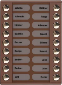 TCS Tür Control Audioaußenstation 2-reihig Erw.18 Tasten bronze PET18-EB/04