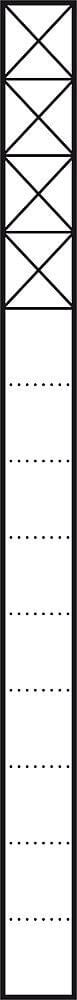 Siedle&Söhne Kommunikations-Stele 1,3m dgr/gli 4Mod KSF 613-4 DG