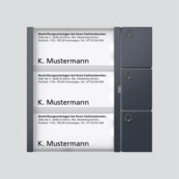 Siedle&Söhne Tasten-Modul anthrazitgrau TM 612-3 Außengewinde