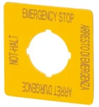 Eaton (Moeller) Schild (Not-Halt) gelb, HxB=50x50mm M22-XYK11