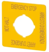 Eaton (Moeller) Schild (Not-Halt) gelb, HxB=50x50mm M22-XYK11