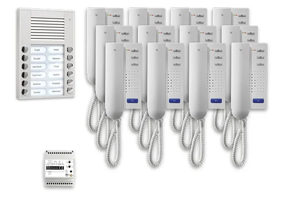 TCS TCS Tür Control Audio Außenstation Pack 12 PES 12 Tasten Aufputz PPA12-EN/02