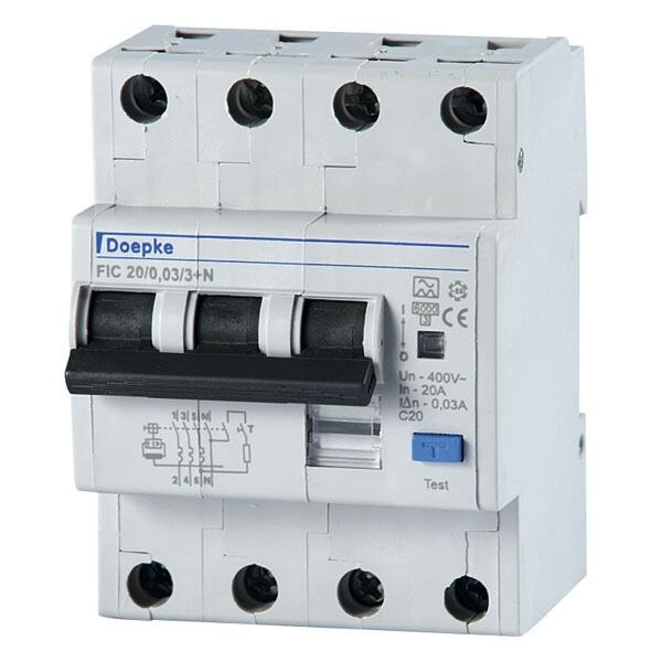 DOEPKE FI/LS-Schutzschalter C40 3-polig+N A FIC 40/0,3/3+N-A 0,3A 5TE 3-polig 400V
