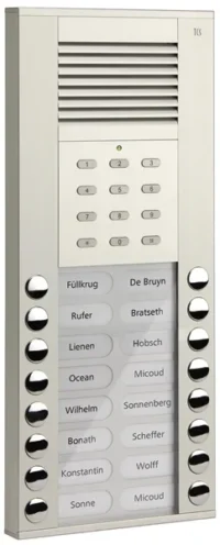 TCS Tür Control Audioaußenstation 1-reihig 16 Tasten Codeschl. ASE51160-0010